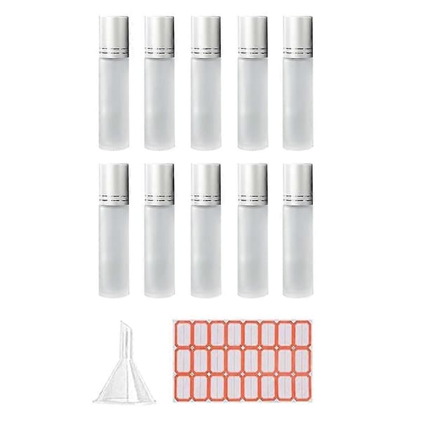 10 st 5 ml roll-on-flaska liten kosmetisk förpackning parfymflaskor flytande behållare roll-on-flaska för resor silver Silver