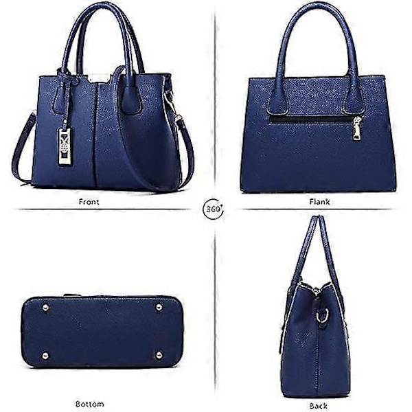 Naisten olkalaukku käsilaukku Nahkainen Crossbody-laukku ja käsilaukut naisille Blue