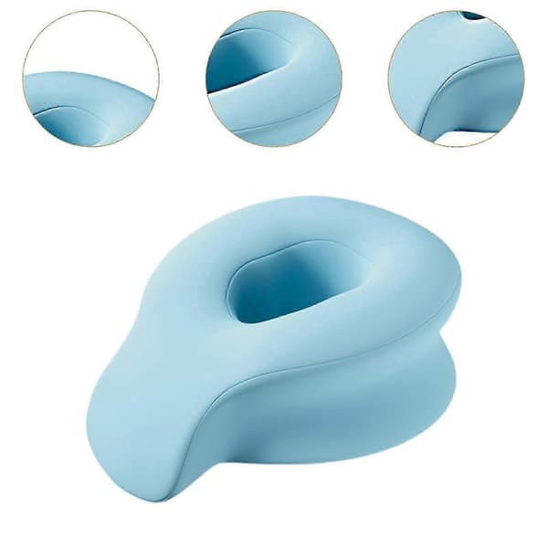 Memory Foam Massage Ansiktskudde med Tryckavlastning, Blå Ergonomisk Spakudde