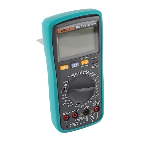 DT87 Multimeter 6000 Räkningar AC/DC Volt Amp Ohm Kapacitans Frekvens Arbetscykel Diodtest