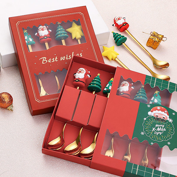Jule Ske Gaffel Nytår 2024 Julepynt til Hjemmet Julegave Natal Noel Navidad Style 3