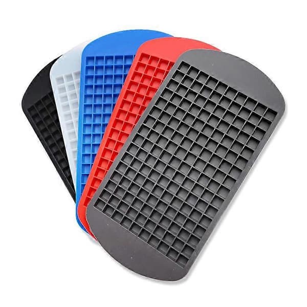 2-pack Mini Silicone Ice Tray 160 Grids Ice Maker 1cm Small Cubes Ice Tray Mold black