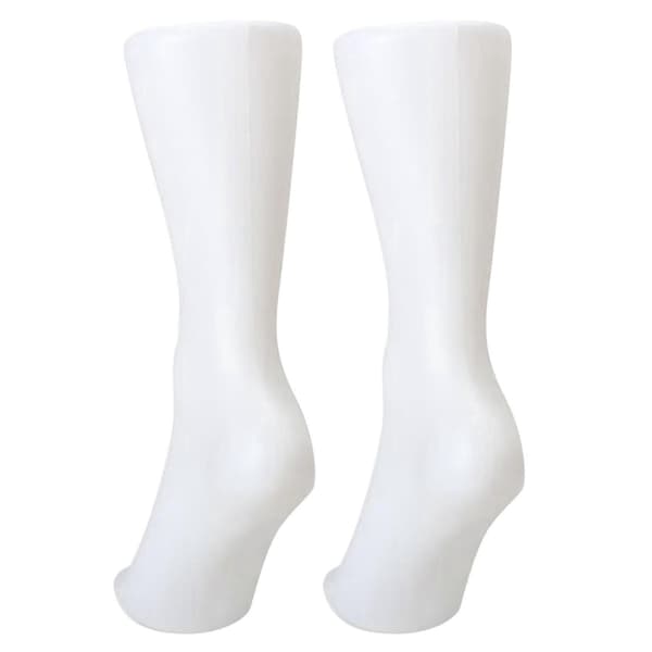 8 stk. kvindefod sokke-displayform kort strømpe mannequin hvid White
