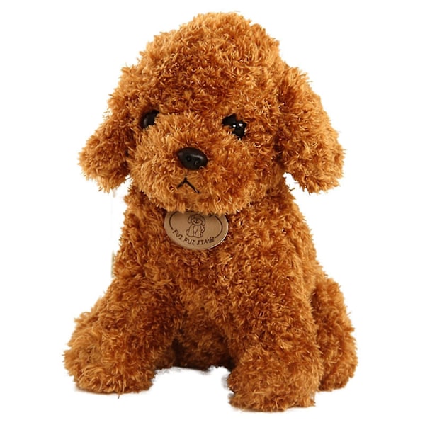 Plysjleketøy Tegneserie Søt Puddel Hund Valp Plysj Utstoppet Dukke Klembar Leke Hjemmepynt Gave Flerfarget Valgfritt Brown