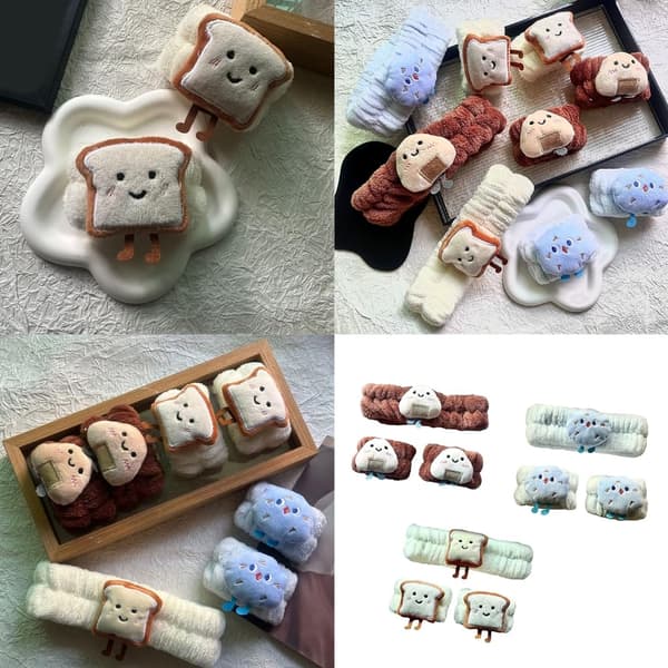 Håndledsvaskeklude til ansigtsvask, Spa-armbånd og pandebånd, Mikrofiber, Hurtigtørrende, Absorberende håndledsbånd til piger, mænd, makeup, håndledsbånd