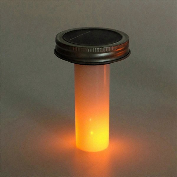 Solcellsdriven LED-flamlampa för utomhus, masonburk, belysning, solcellslampa, ljussimulering, utomhuslykta, trädgård, gata, solljus