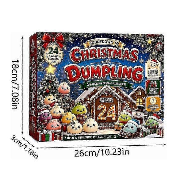 2026 Squishies Adventskalender 24 dagar Julnedräkning med överraskande dumplingleksaker för barnpresent