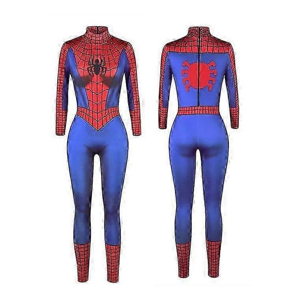 Kvinder Edderkoppemønster Bodysuit Halloween Superhelt Cosplay Kostume