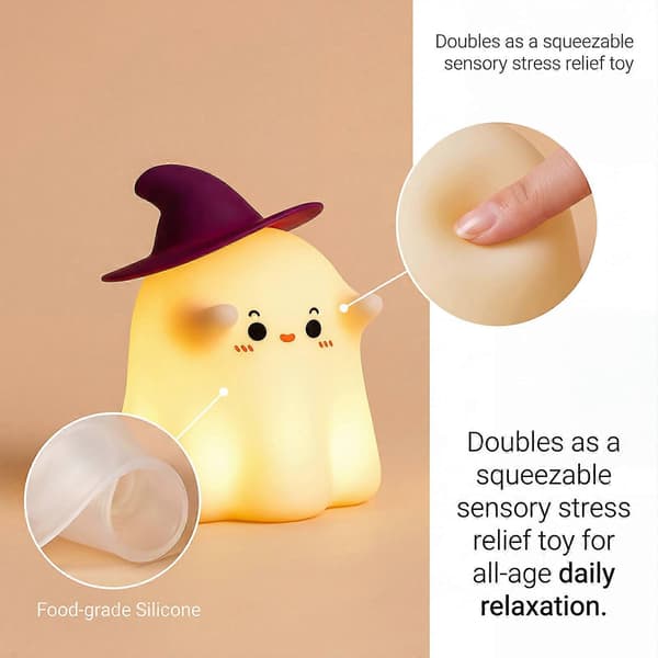 Halloween Hat Ghost Night Light Funny Cute Warm Light Lighting Halloween Decoration