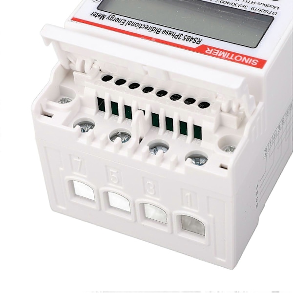 DIN-skena Strömmätare 3-fas 4-ledare Multifunktionell LCD-display Voltmeter Amperemeter Frekvens Effekt M