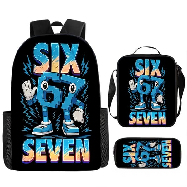 Six Seven Kids' Backpack, Spacious School Bag for Students, Leisure Backpack with Storage Compartments*16-inch backpack*5 5