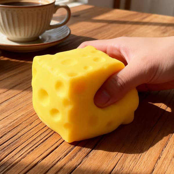 Ost Squishy Stressaflastningslegetøj – Stort Blødt Klemmebart Sensorisk Legetøj til Angstlindring