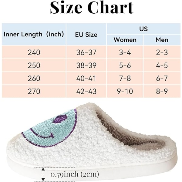 Smile Face Tofflor för kvinnor Happy face tofflor Retro Soft Plysch Varma Slip-on Tofflor, Mysig inomhus utomhus Tofflor grön 42-43 yards