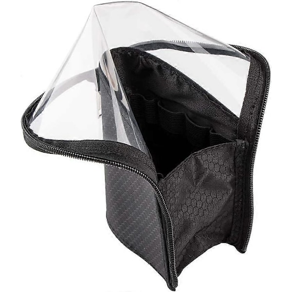 Makeup Børste Rejse Organizer Taske Kunstner Opbevaring Taske Stand-up Foldbar Makeup Kop (Sort)