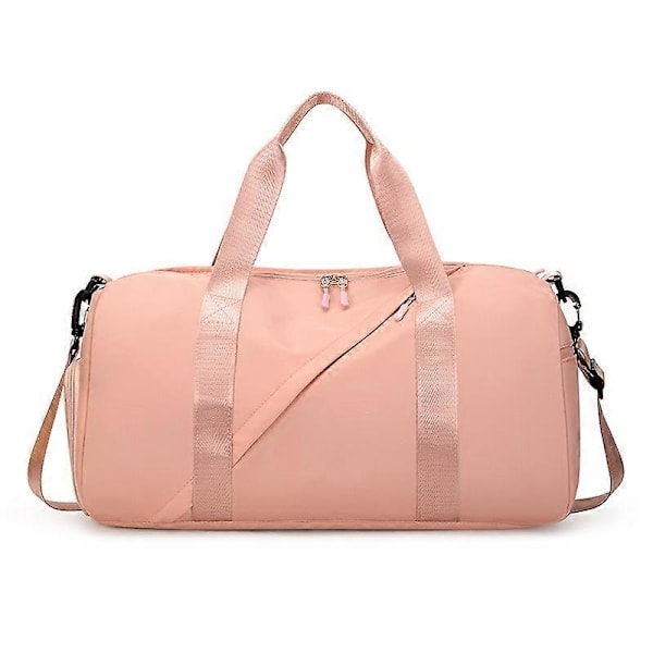 Sports- og fitnessyogtaske, one shoulder, crossbody, stor bagagetaske, bærbar kortdistancerejsetaske rosa