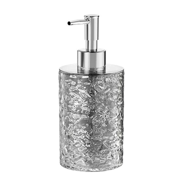 Glas sæbedispenser Skumsæbedispenser med diamantglas Genopfyldelig håndsæbedispenser Bordplade sæbedispenser Transparent grå