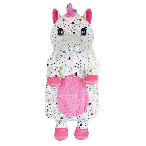 A2Z Lämpöpullo 750ML Pehmeä Pehmo 3D Eläin Fleece Päällinen Lämpöpullo Unicorn