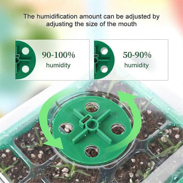 Spirepotte med lys, spirekasse med lys og ventilationsventil As Shown