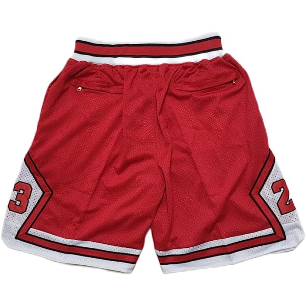 Basketshorts för män, Retro Mesh 90-talsshorts för män broderat med fickor, Fläktar Gym Athletic Workout Casual Shorts