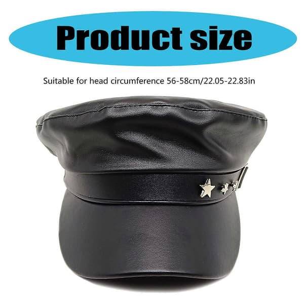 Unisex Beret Star Grommet Painter Hat Britisk Cabbie Hat for høst vinter Flat Hat for daglig bruk Cabbie Hat