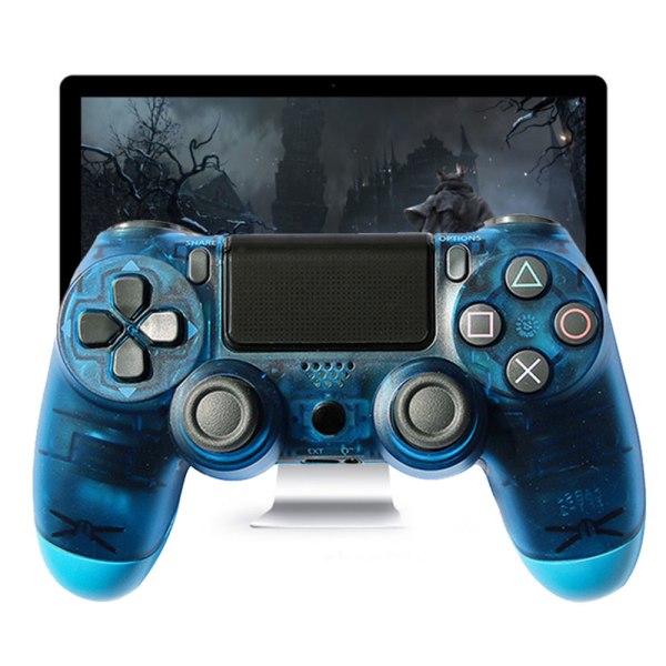 Langaton peliohjain Ohjain Bluetooth Dual Head Gamepad Joystick Gamepad yhteensopiva pelikonsolin kanssa 4-kirkas sininen