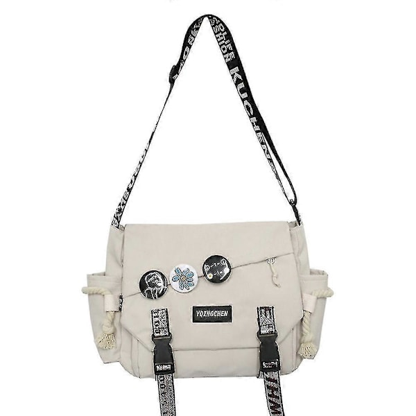 Messenger-laukku Unisex Casual Bag Tooling Fashion Messenger Bag vit