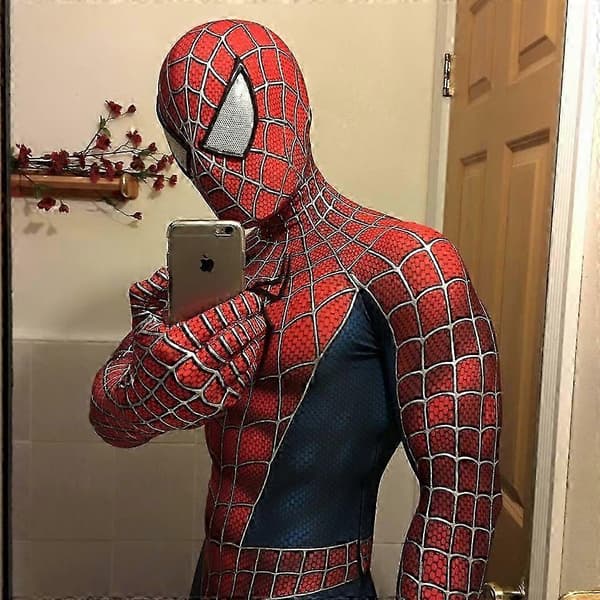 Raimi Spider Man Bodysuit Superhelt Cosplay Kostyme Barn Voksen Jumpsuit
