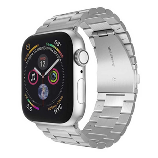 Kompatibelt Apple Watch-armband 42mm-44mm ersättning rostfritt stål metallband -42-44mm silver
