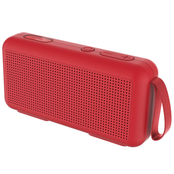 bluetooth högtalare, bärbar trådlös utomhushögtalare med inbyggd mikrofon, högsta utomhushögtalare med stereo-röd