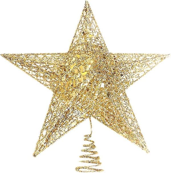 Julehjem Stue Skrivebord Stjerne Dekoration (25cm, Guld) 1 Styk bd