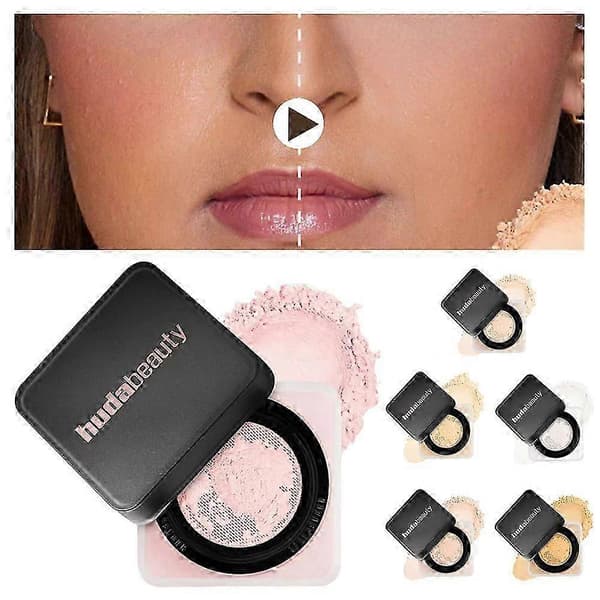 Easy-Bake Løst Puder Mat Oliefri Setting Puder Poreminimerende Langtidsholdbart Ansigts Puder til Kvinder Daglig Makeup