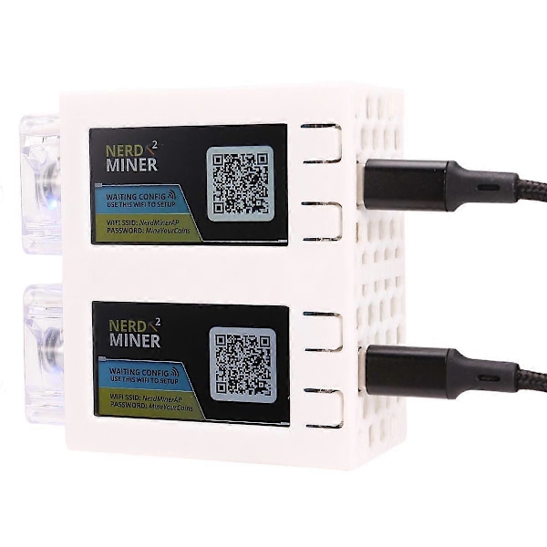 For NerdMiner V2 Miner 78KH/Sx2 Dobbel Skjerm BTC Solo Lotteri Miner Bitcoin Nerd Miner Lotteri Miner