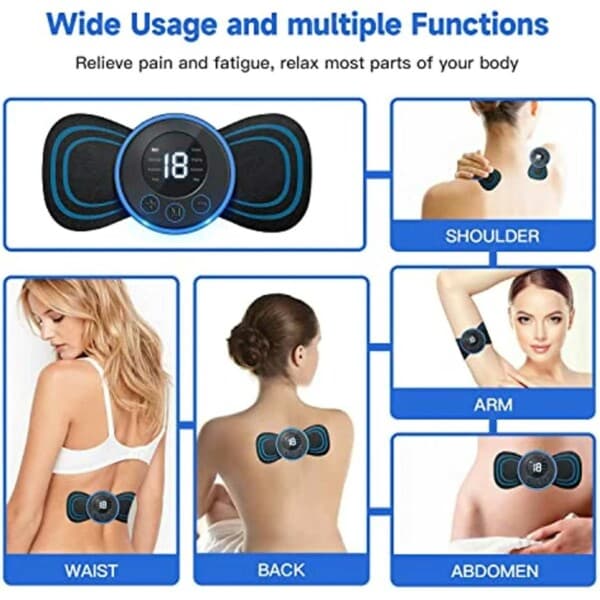 EMS Back Massage Neck Massage Shoulder Massage - Wireless Massage Blue