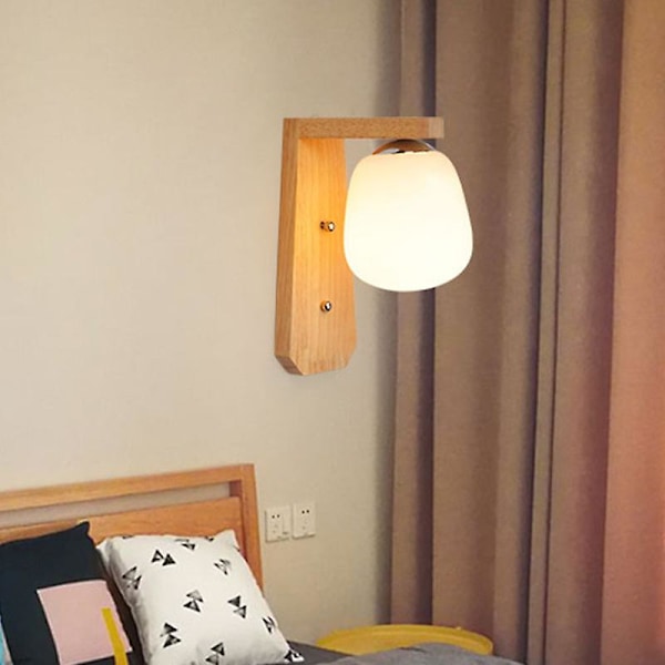 Kreativ simpel log LED væglampe, bar, soveværelse, køkken, restaurant, cafe, korridor