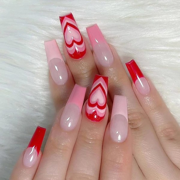 1pcs French Heart Wearing Nail Art-JP1342make up