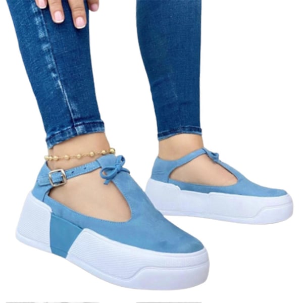 Sandaler för kvinnor, Casual Sommar Strandskor Spänne Design Lättviktig för Kvinnor Red 43