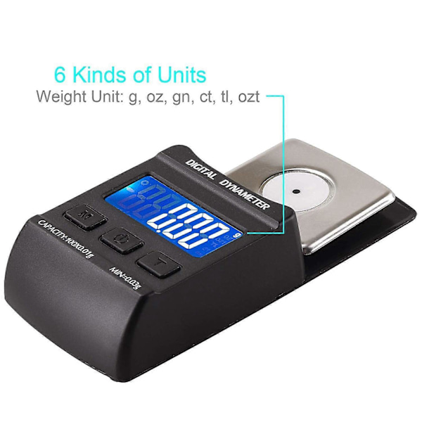 100G / 0,01G Digital platespiller stylus kraftmåler LP platespiller nåltrykkmåler med 10G C