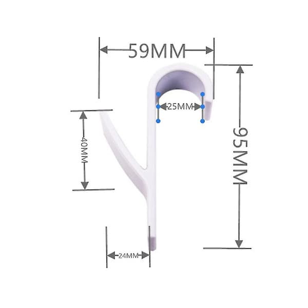 Pxcl Radiator Hook, Håndkletørker Radiator Hook, Hvit Plast, Sett Med 2