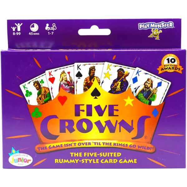 Fem kronor – spelet är inte över förrän kungarna blir vilda! — 5 kortspel i rummy-stil — för åldrar över 8 år