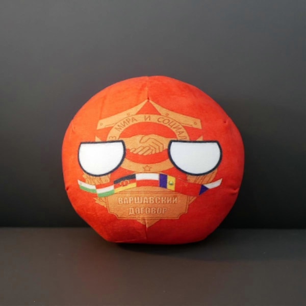 Countryballs Plysjdukke Russland Hviterussland Ukraina Georgia Litauen Kasakhstan Ball Polandball Fylt Putepute Leke som Gave Warsaw Pact 20CM