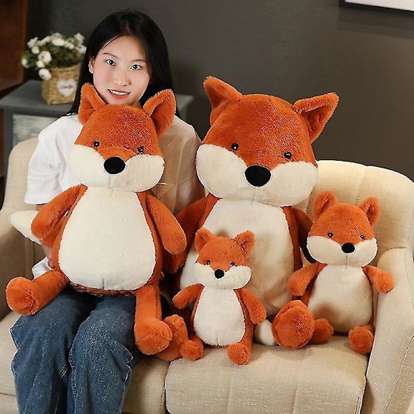 35-90cm Mjuk Fluffig Räv Plyschleksak Söt Tecknad Djur Räv Gosedjur Flickor Älskare Alla Hjärtans Dag Present Kawaii Soffdekor Kuddar 50CM