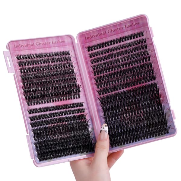 Black Friday False Eyelashes Set with Storage Box - Individual False Eyelashes - Volume Lashes Black black Svart