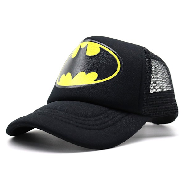Barn Gutter Jenter Batman Mesh Snapback Baseball Caps Sommer Utendørs Pustende Justerbar Sports Solhatt Model B black 48-52cm