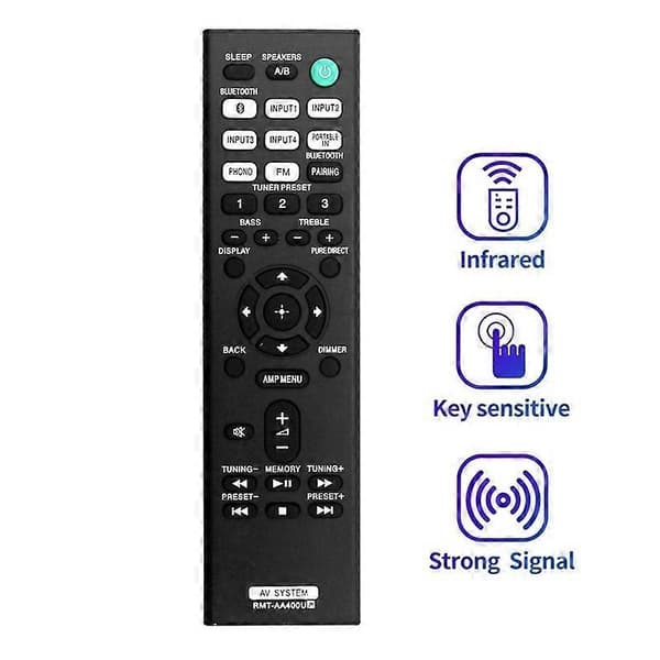 RMT-AA400U Remote Control Compatible with Sony Stereo Receiver STR-DH190 STRDH190-Perfet