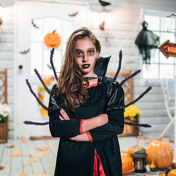 Halloween Aikuisten Hämähäkki Reppu Puku Musta Värikäs Hämähäkkivaatteet Hauska Nainen Karkkipussi 8 Hämähäkinjalkaa, 100% Uusi Orange