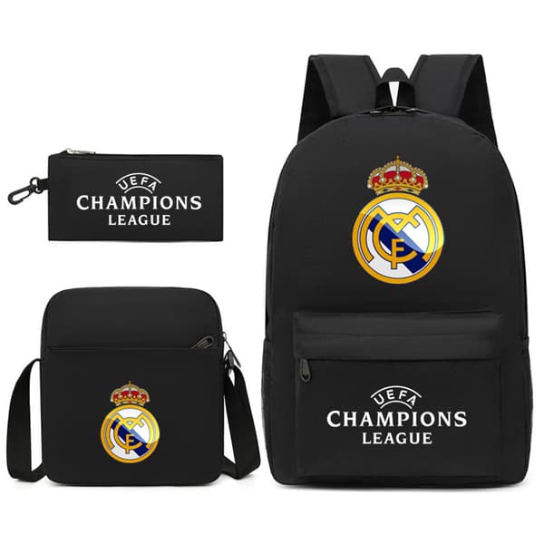 2026 New Student Backpack with World Cup Theme for Men, Lightweight and Large Capacity (J) Black Image 1