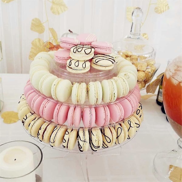 6-etasjers Macaron Tårn Display Stativ, for Julebryllup Bursdagsfest Dekor