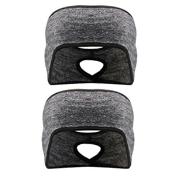 2 stycken skydd mot rinnande kyla Fleece Öronvärmare Sport Pannband Grå