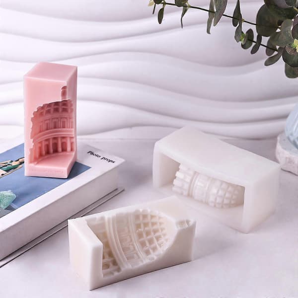 DIY Støbeforme Cylindre Lysform Silikone Håndværk Vedhæng 3D Cylindre Lysforme Lysdekorationer Støbeforme