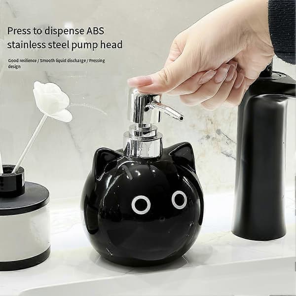 Keramisk Kat Sæbedispenser Lotion/Brusegel Dispenser